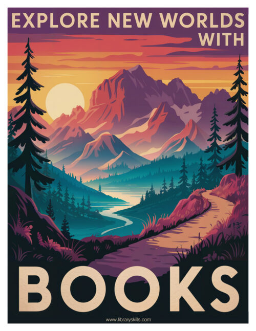 Explore New Worlds With Books - Free Poster