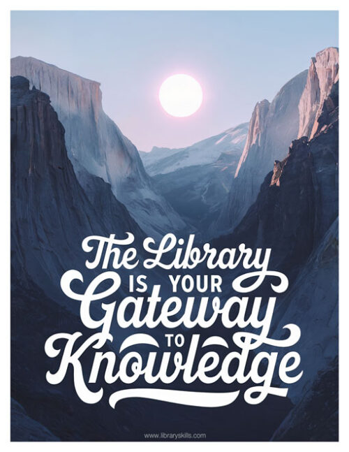 The Library Is Your Gateway... Free Library Poster