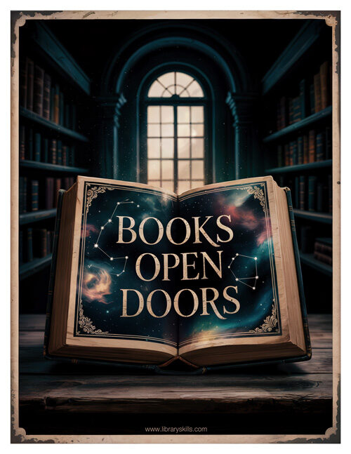 Books Open Doors - Free Poster